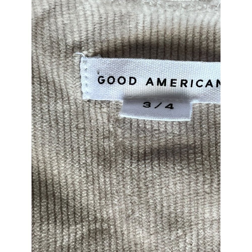 GOOD AMERICAN Corduroy Shacket In Bone Size 3/4 L/XL - Picture 8 of 10
